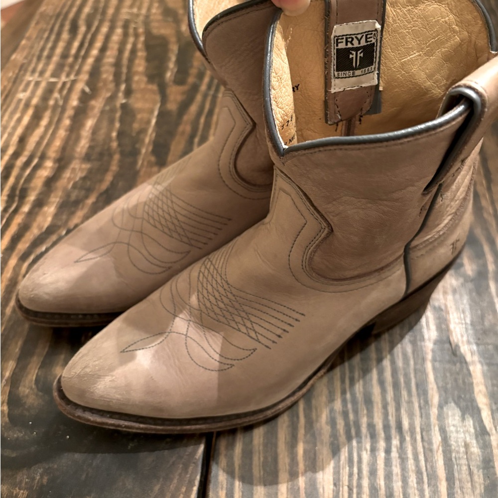 Frye Tan Heeled Boots